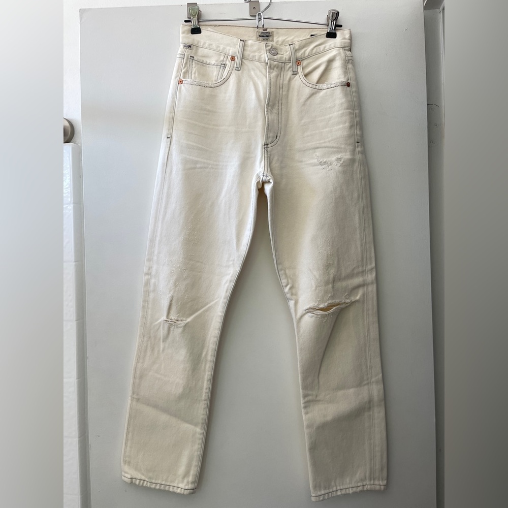 RARE Citizens of Humanity Charlotte Dree Crop High Rise Straight Jean